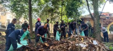 Ratusan Personel Kekasih Sulap Taman Kolam Jadi Lebih Asri di Ciumbuleuit
